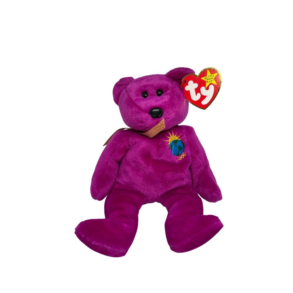 TY BEANIE BABIES MILLENNIUM the BEAR 1999 Plush Stuffed Animal